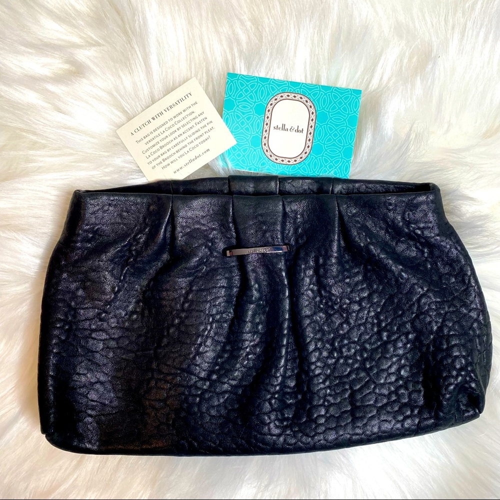 Stella & Dot La Coco Black Clutch